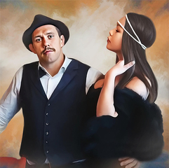 Портрет Масло Фото на холсте с обработкой под масло