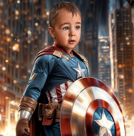 Дети супергерои Портрет в образе Дети супергерои