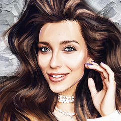 Портрет Digital Art Портрет на холсте на заказ с дизайном